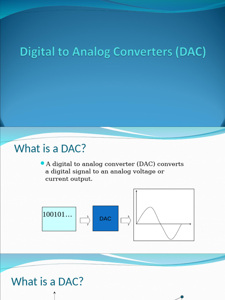 Digital To Analog Converters (DAC) - 1 | PDF | Digital To Analog ...