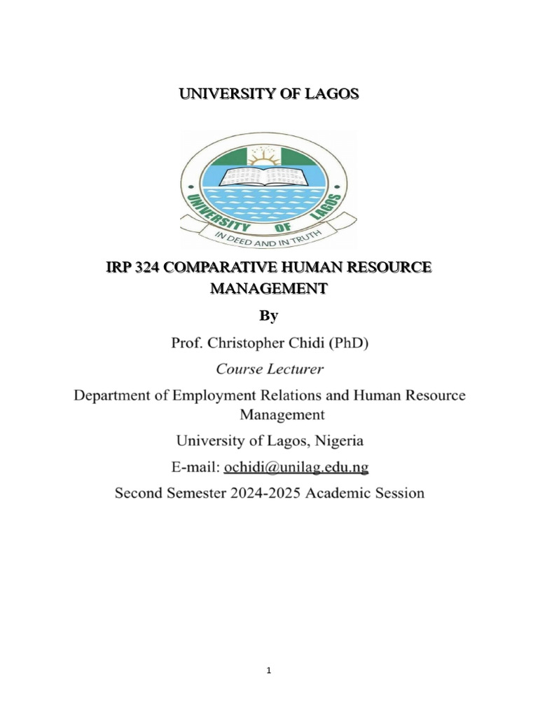Comparative Human Resource Management Insights | PDF | Capitalism ...