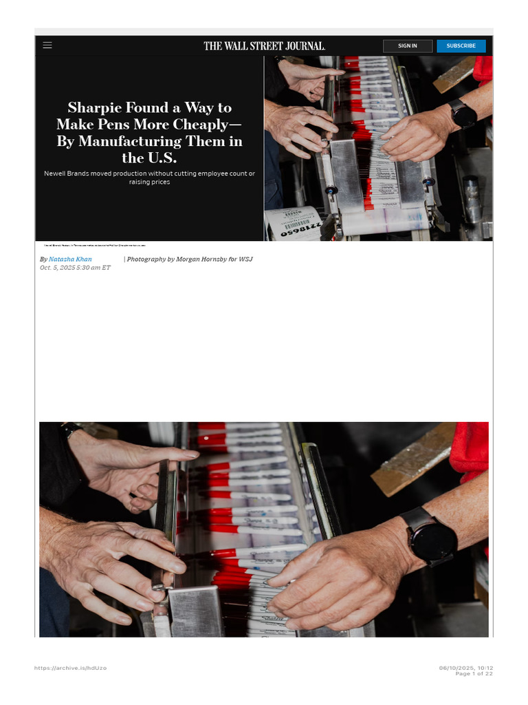 Sharpie Found A Way To Make Pens More Cheaply-By Manufacturing Them in ...