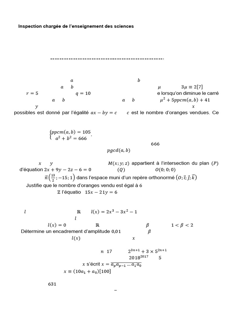 Devoir Surveillé Mathématiques Terminale C | PDF | Concepts ...