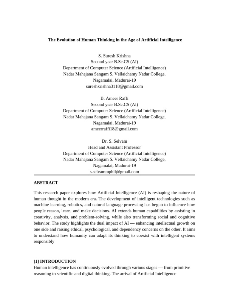 The Evolution of Human Thinking in The Age of AI | PDF | Artificial ...