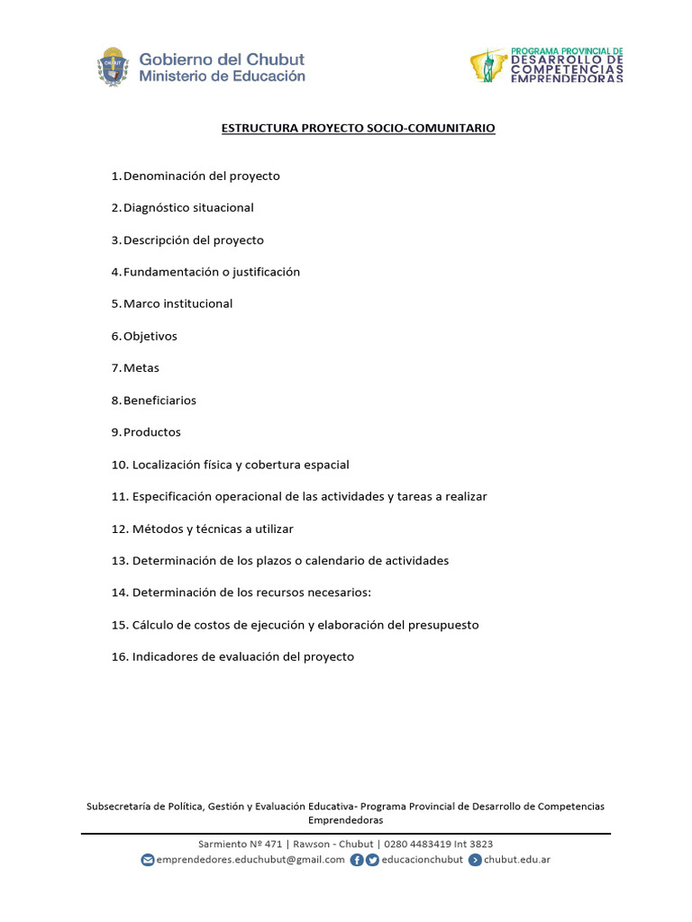 Guía para Elaboración de Proyectos Educativos | PDF | Presupuesto ...