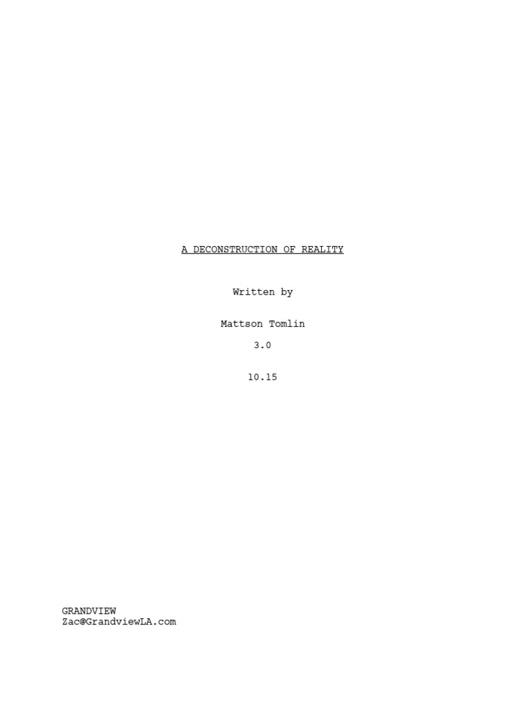 Jason Bourne Script Deconstruction | PDF