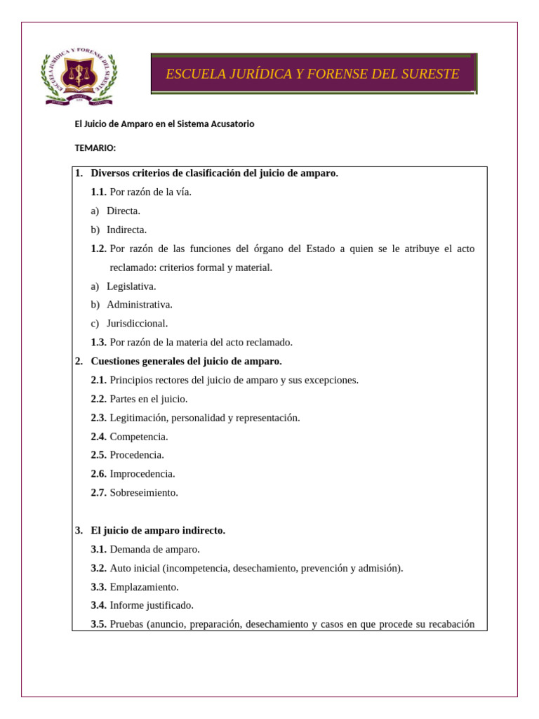 Juicio de Amparo en el Sistema Acusatorio | PDF | Sentencia (ley) | Ley ...