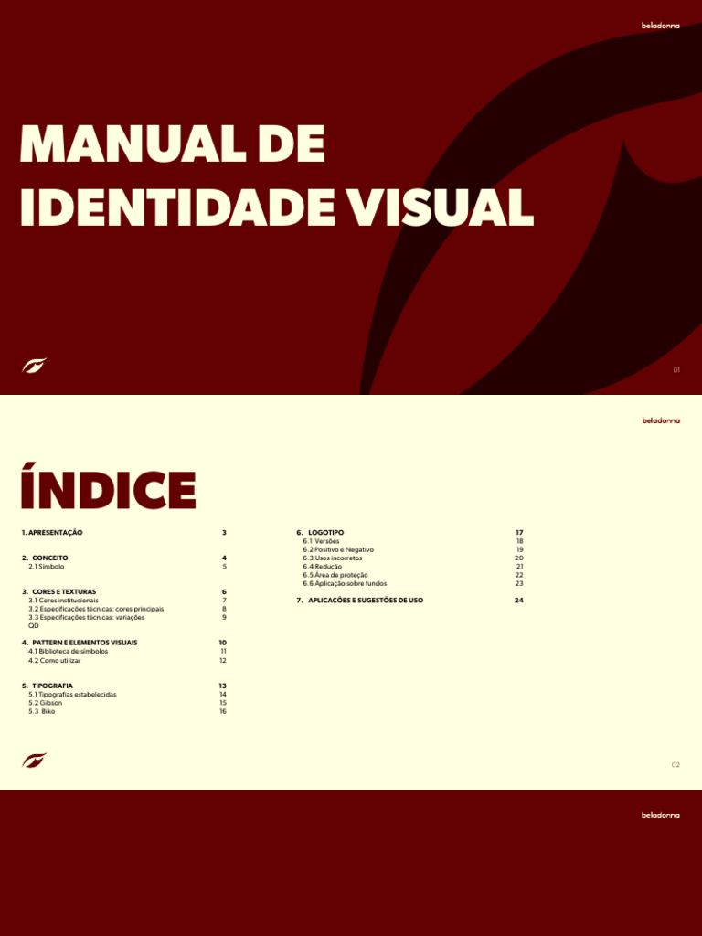 Manual de Identidade Visual da Beladonna | PDF | Modelo de cores RGB | Cor