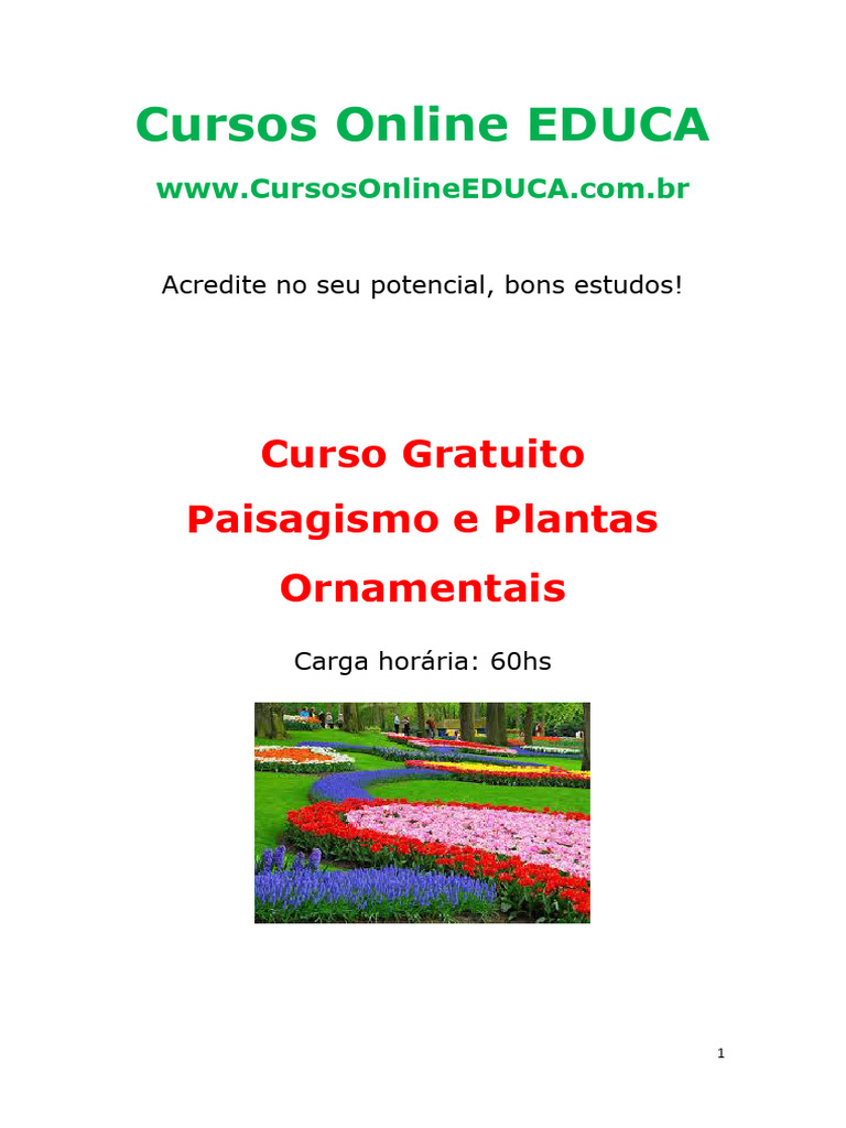 Curso Gratuito de Paisagismo Online | PDF | Parques | Paisagem