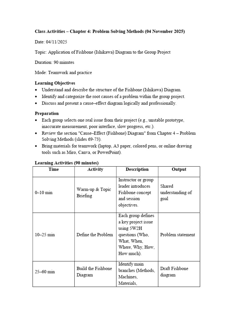 5W2H Method for Project Team Diagram | PDF | Cognition | Cognitive Science