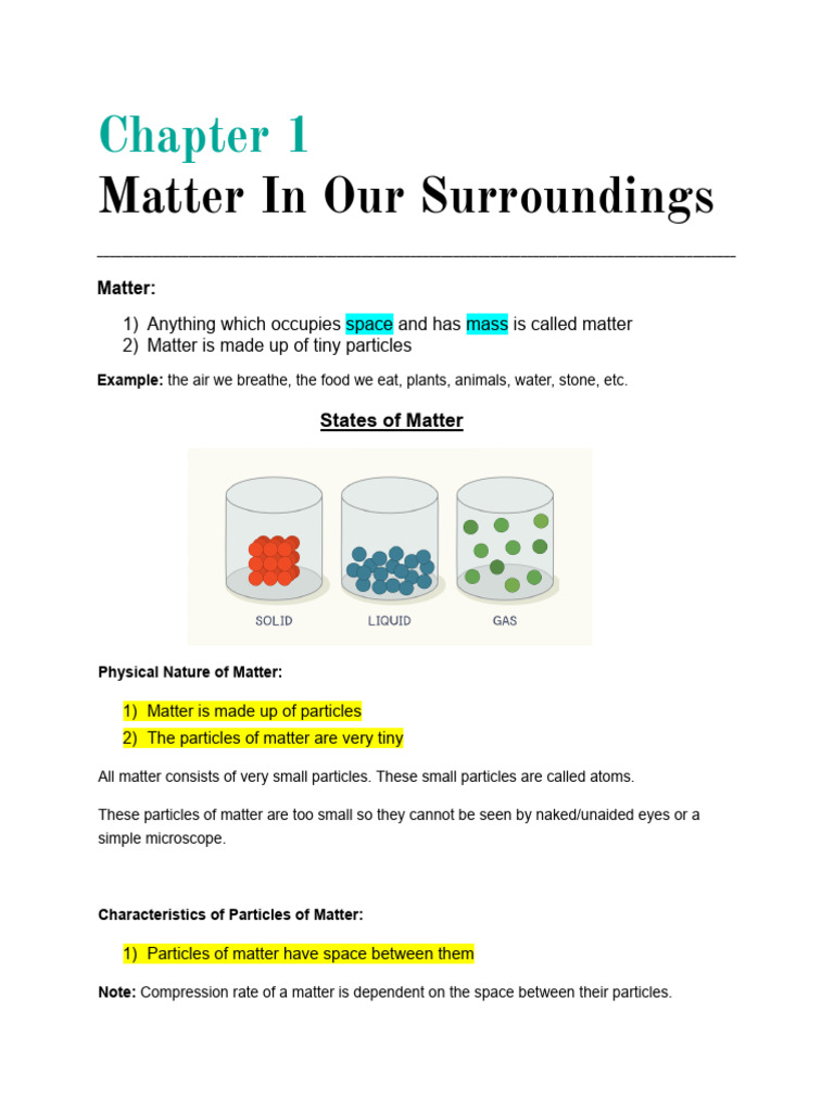 Matter in Our Surroundings | PDF | Liquids | Evaporation