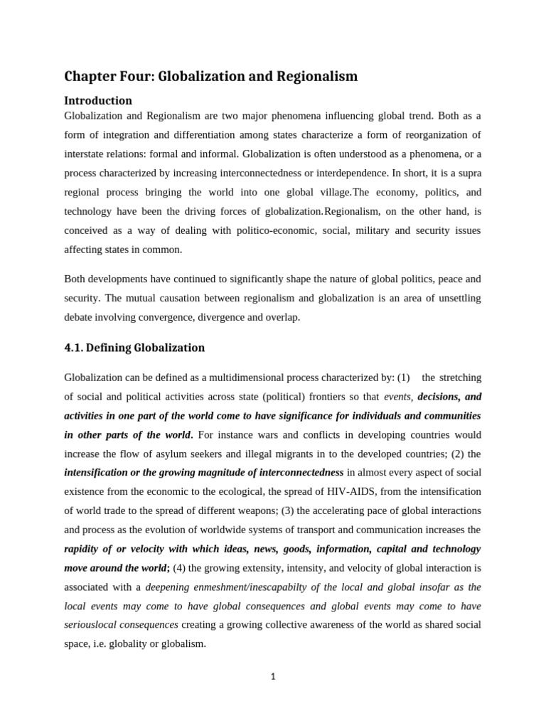 Globalization vs. Regionalism Explained | PDF | Regional Integration ...