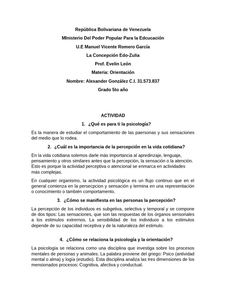Psicología y Percepción en la Vida Cotidiana | PDF