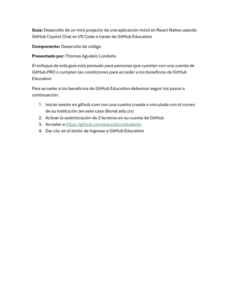 Mini Proyecto Móvil en React Native | PDF | Aplicación movil ...