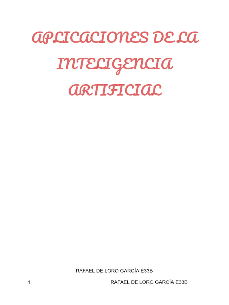 Tema 4 La I.A. | PDF | Inteligencia artificial | Inteligencia (IA) y ...