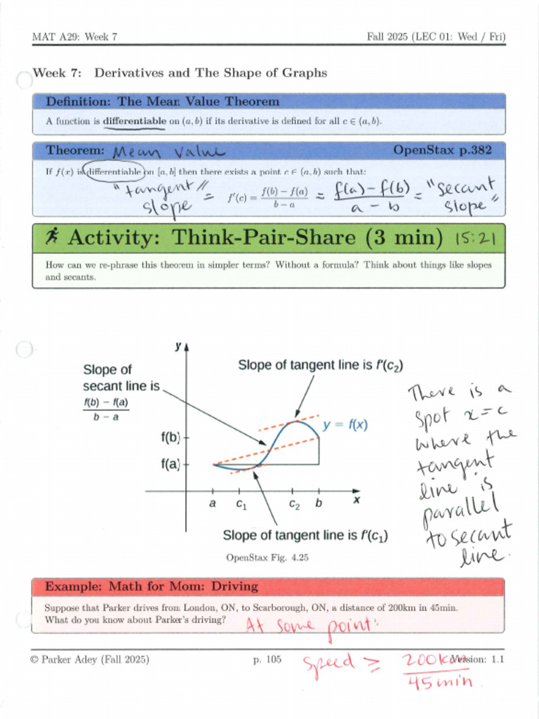 Mat A29 Fall 2025 Lecture Notes Week 07 LEC 01 FILLED | PDF