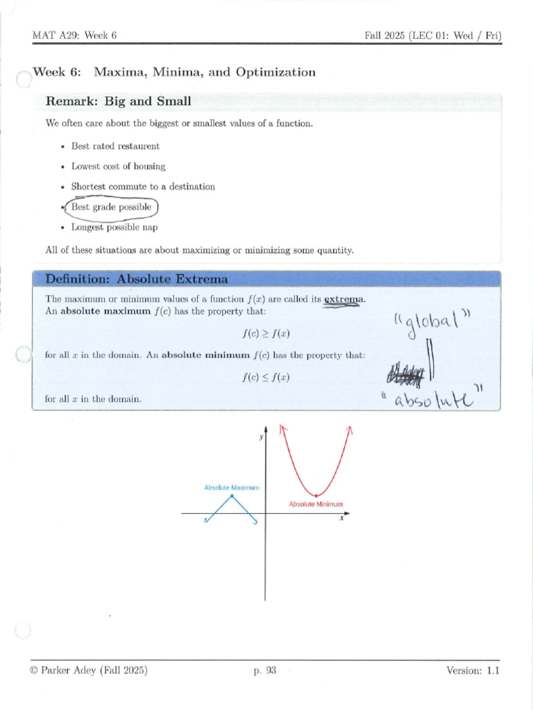 Maxima, Minima, and Optimization Concepts | PDF | Calculus | Algorithms