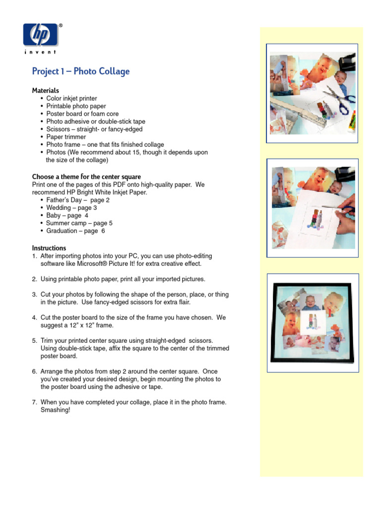 DIY Photo Collage Instructions | PDF