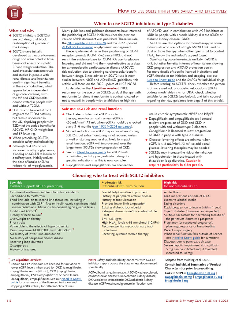 Safe Use of SGLT2 Inhibitors in Diabetes | PDF | Diabetes | Chronic ...
