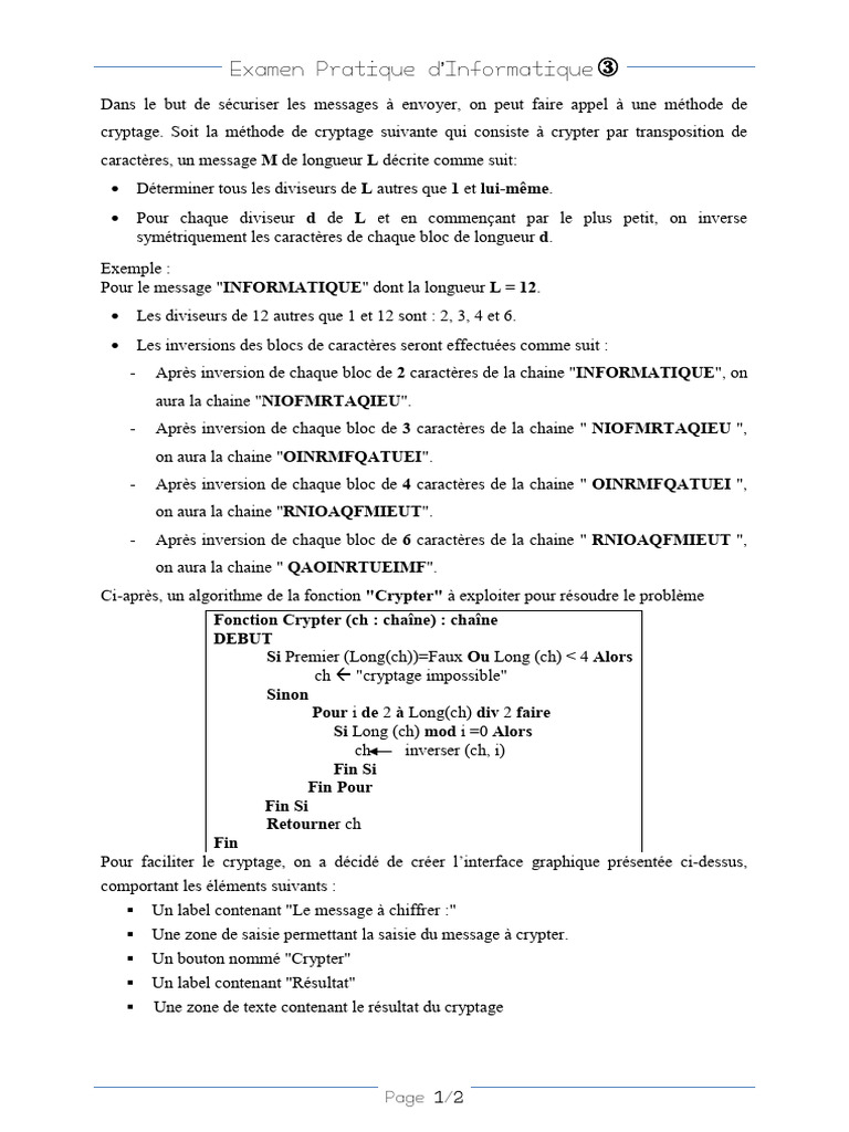 Cryptage par Transposition en Python | PDF | Mathématiques appliqués ...