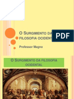 O Surgimento Da Filosofia Ocidental