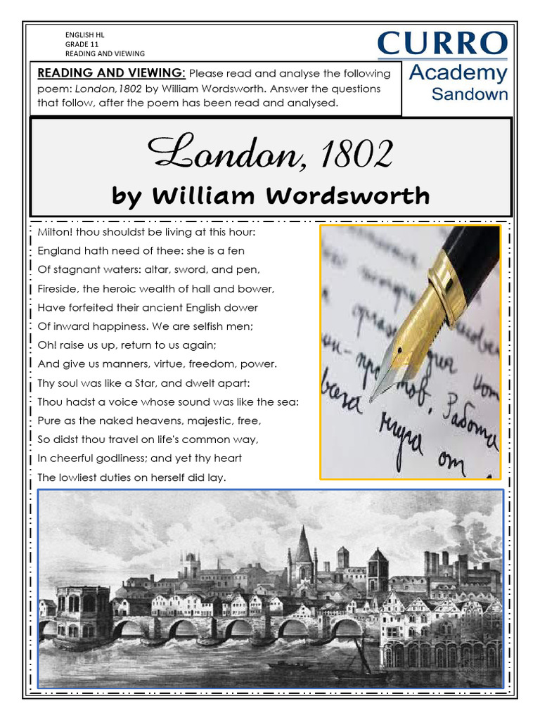 Analysis of Wordsworth's 