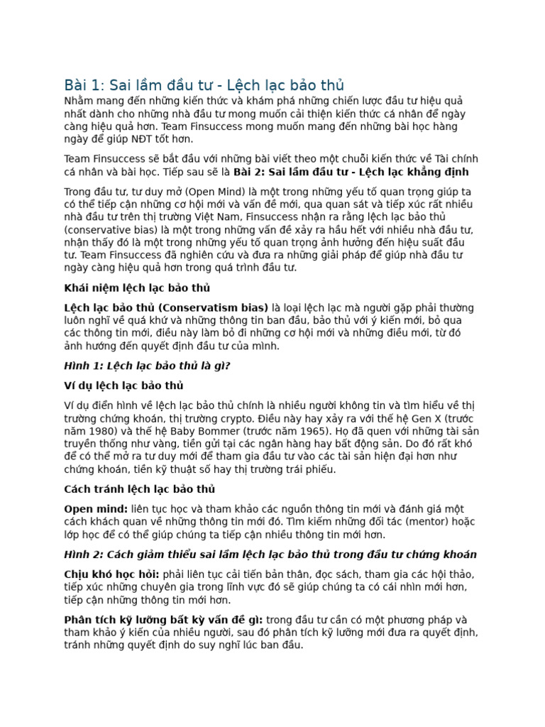 Luu y Trong Dau Tu | PDF