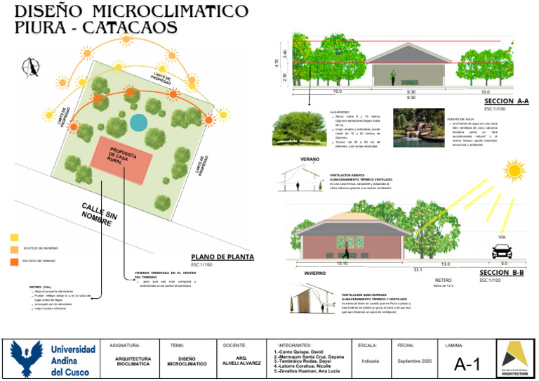 Diseño de Casa Rural Bioclimática en Piura | PDF | Ventilación ...
