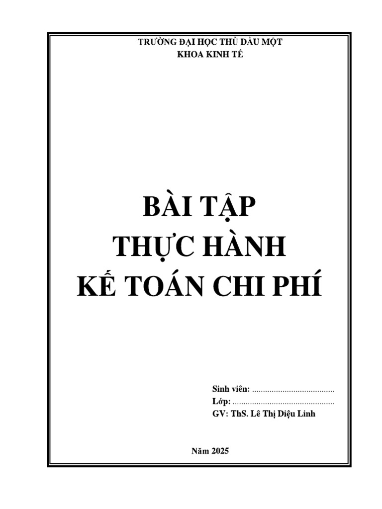 Bai Tap TH KT Chi Phi - SV - Anti | PDF