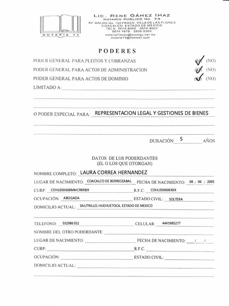 Poder Notarial | PDF