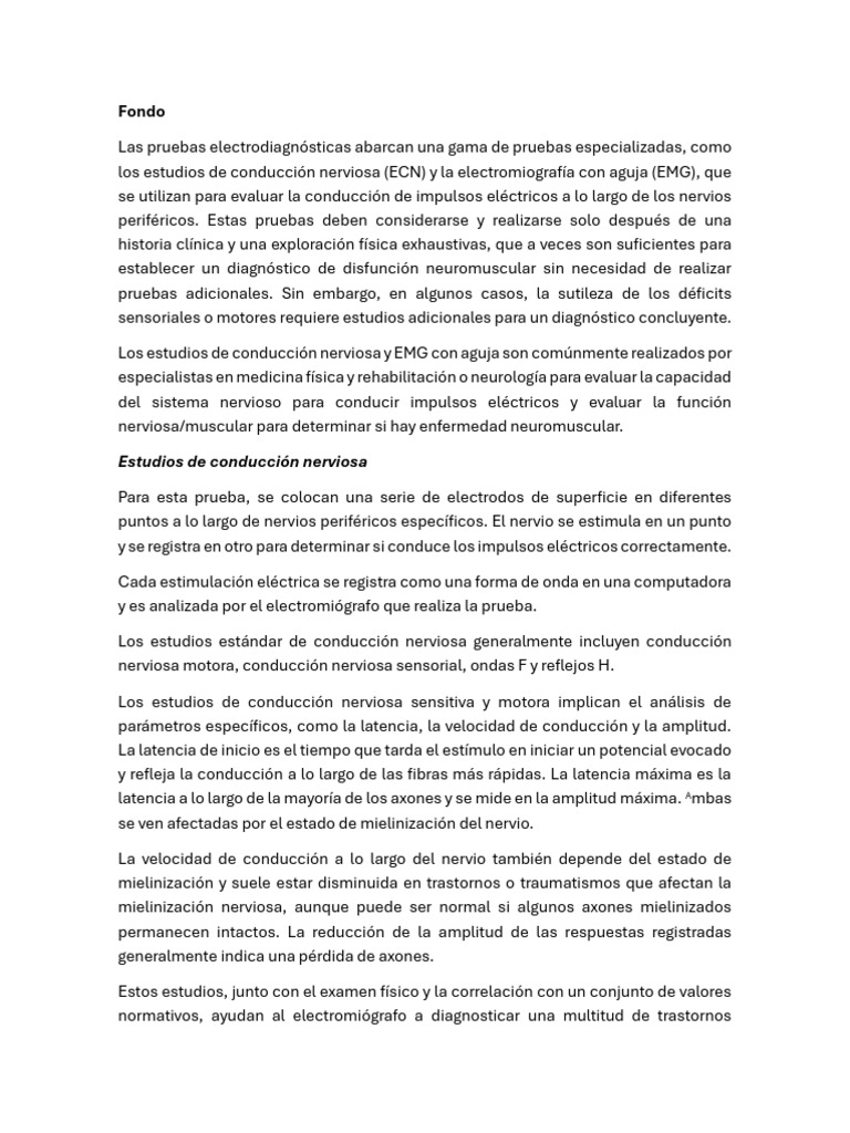 Fisiología - Emg | PDF | Electromiografia | Nervio