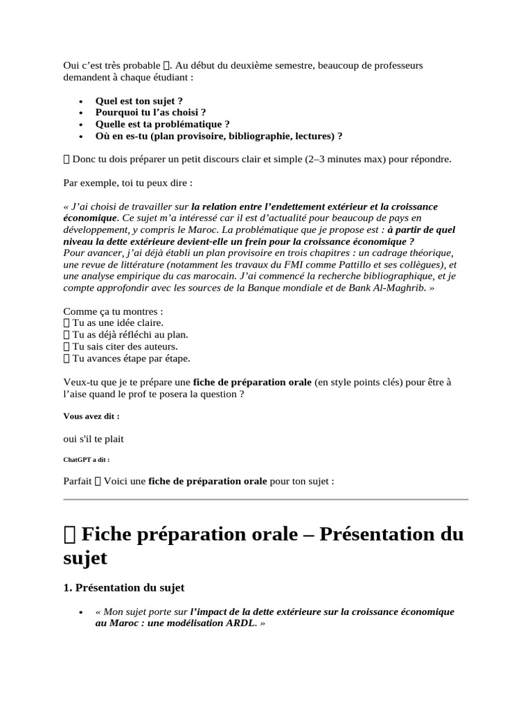 Impact de la dette extérieure au Maroc | PDF | Dettes | Croissance ...