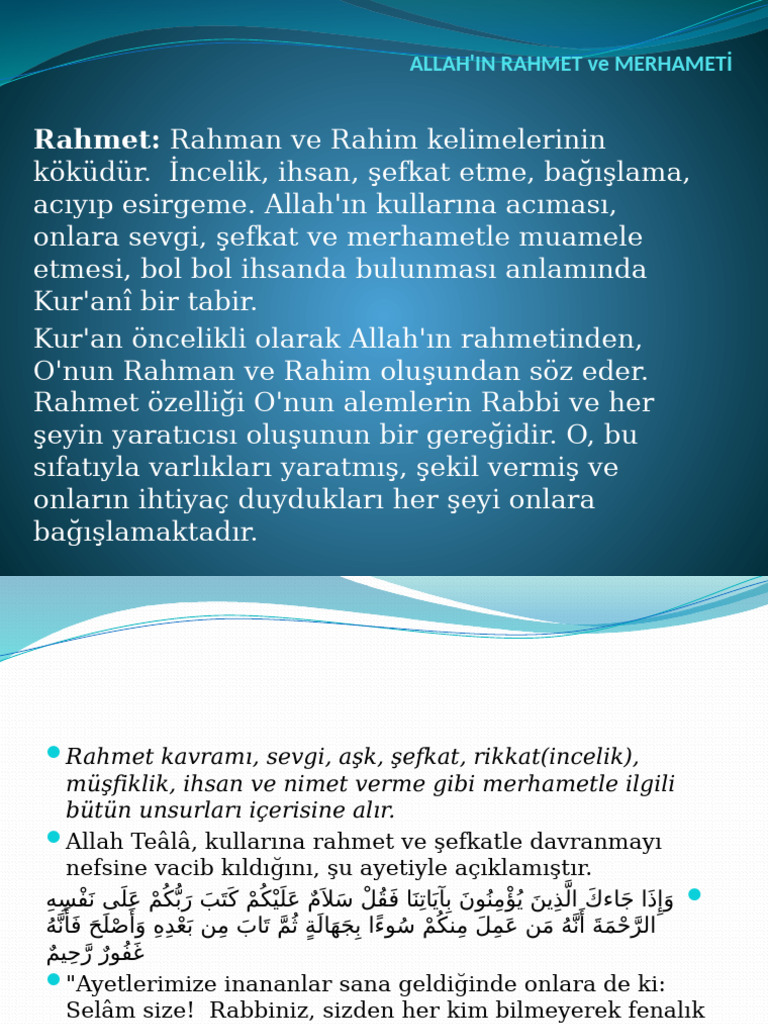 Allahn Rahmet Ve Merhameti | PDF