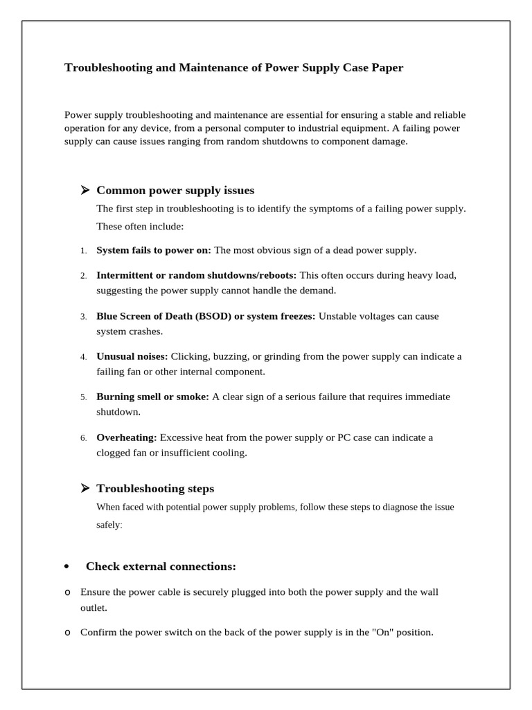 SD 5 | PDF | Power Supply | Troubleshooting