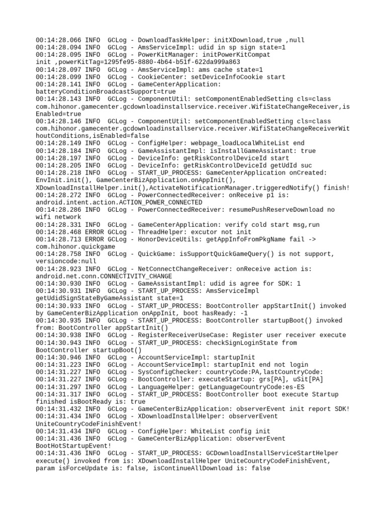 Game Center Application Log Analysis | PDF | Telecommunications ...