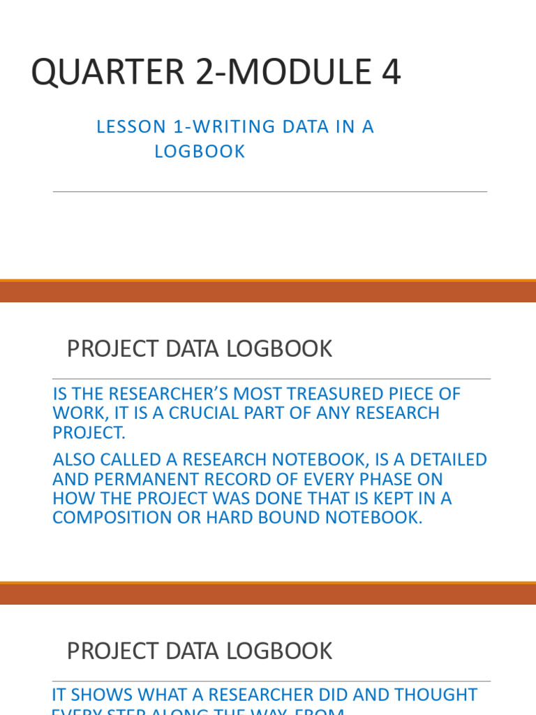 Module 4 Data Logbook | PDF | Experiment | Data