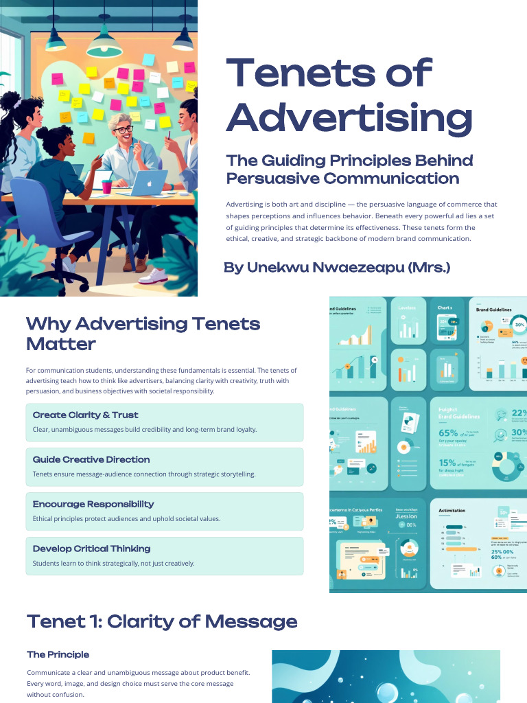 Key Advertising Tenets Explained | PDF | Advertising | Credibility