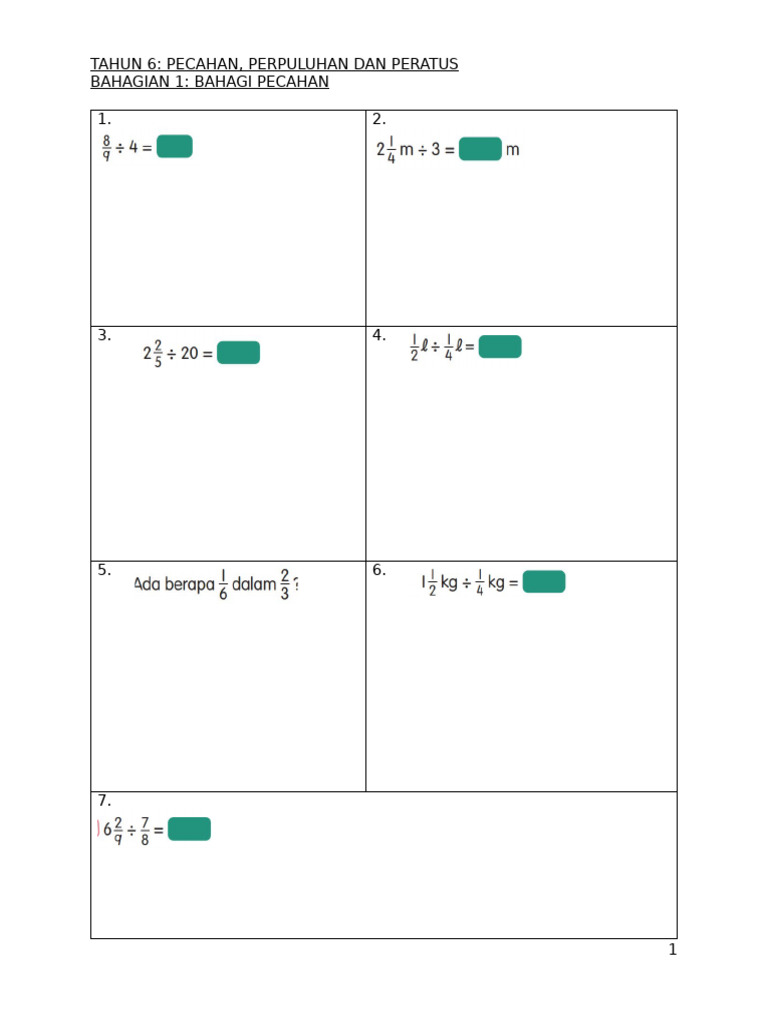 Bahagian 1 | PDF