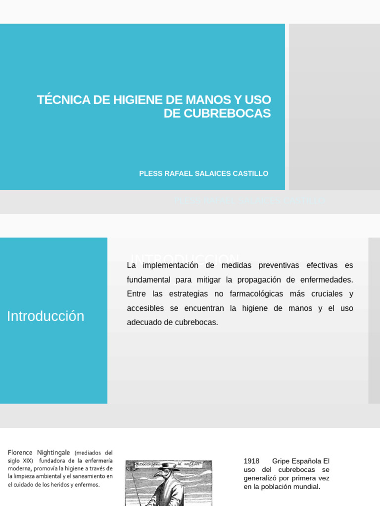 Técnica de Higiene de Manos y Uso de | PDF | Lavado de manos | Higiene