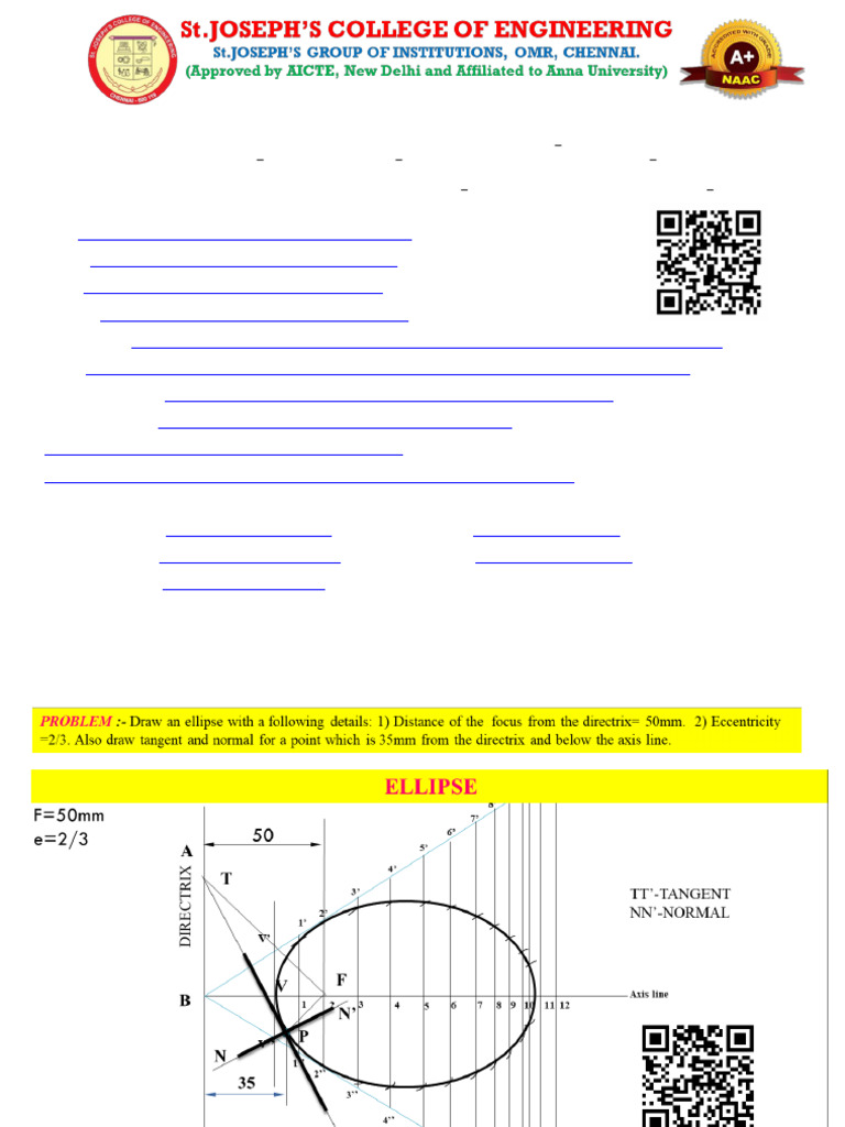 Engineering Graphics Unit 1 Video Links | PDF