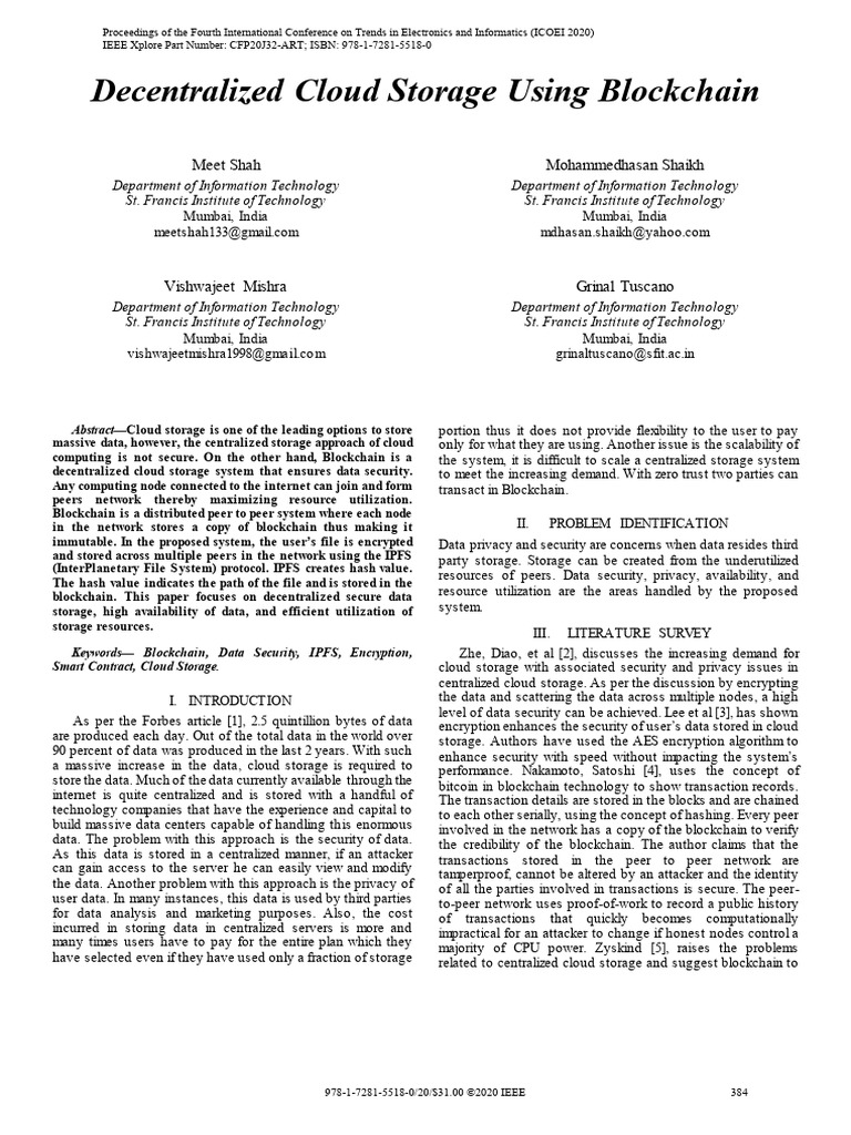 Blockchain technology | PDF | Computer Network | Peer To Peer