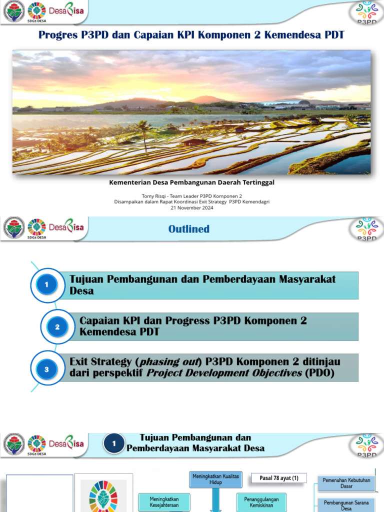 Progres P3PD Komponen 2 Kemendesa | PDF
