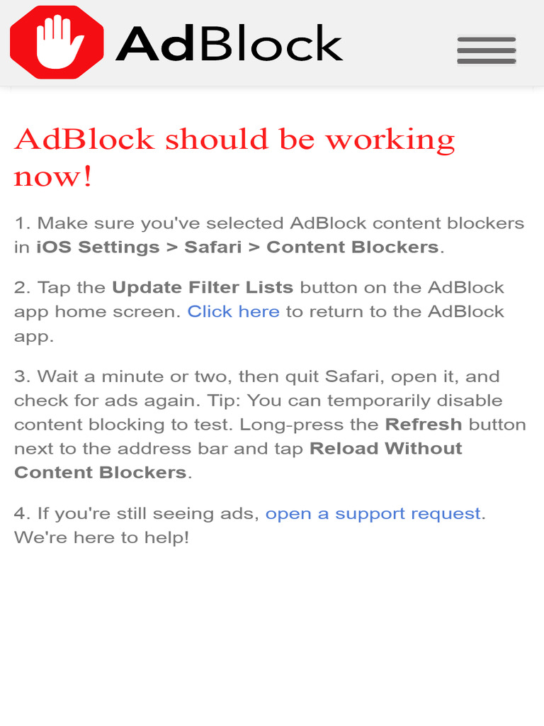 Troubleshooting AdBlock on iOS | PDF
