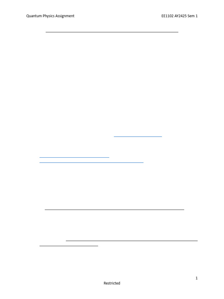 Quantum Physics and Technology Connection | PDF | Physics | Quantum ...