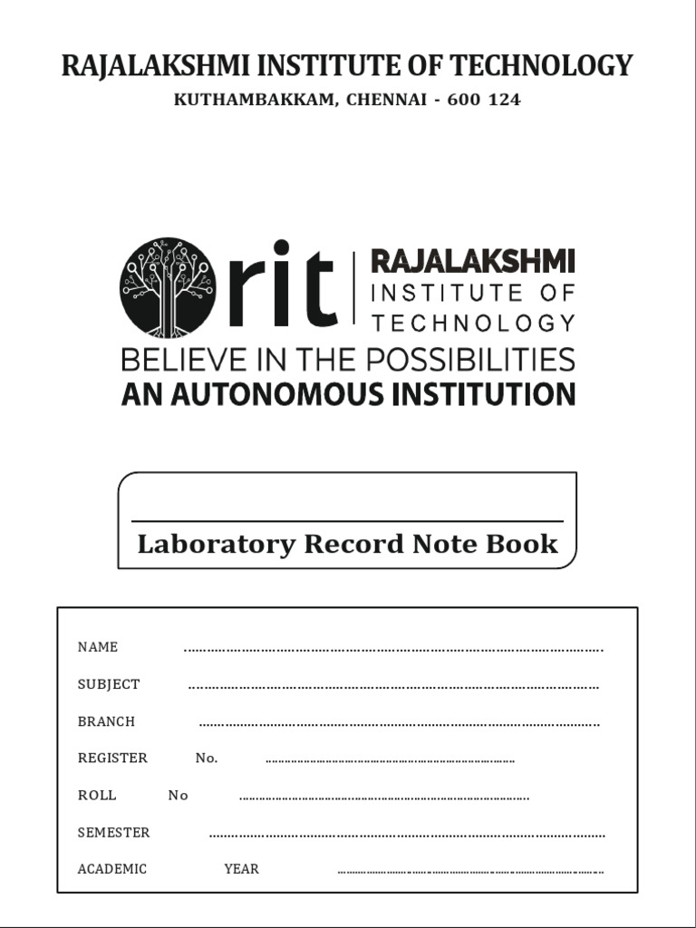 Laboratory Record Notebook Template | PDF