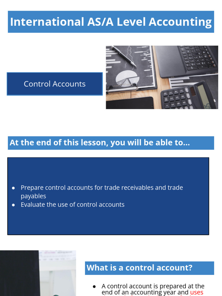 Control Accounts in AS/A Level Accounting | PDF | Debits And Credits ...