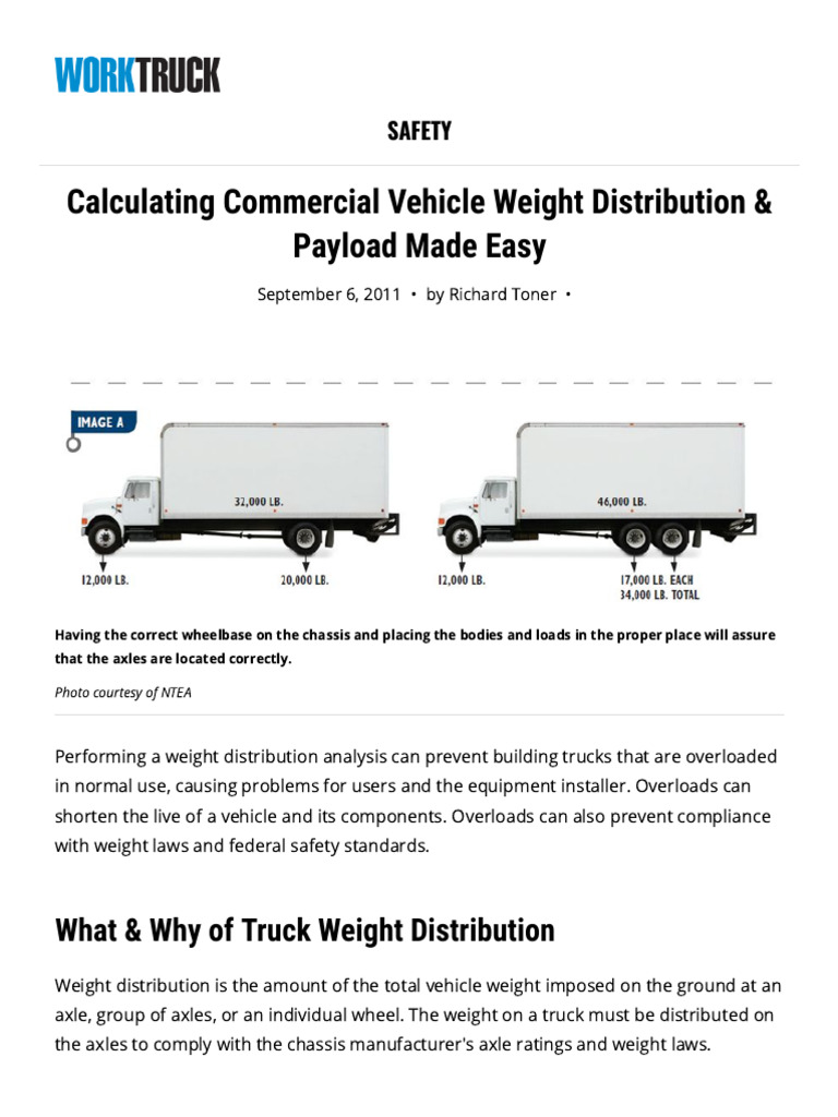 Axel Weight Calc | PDF | Truck | Center Of Mass