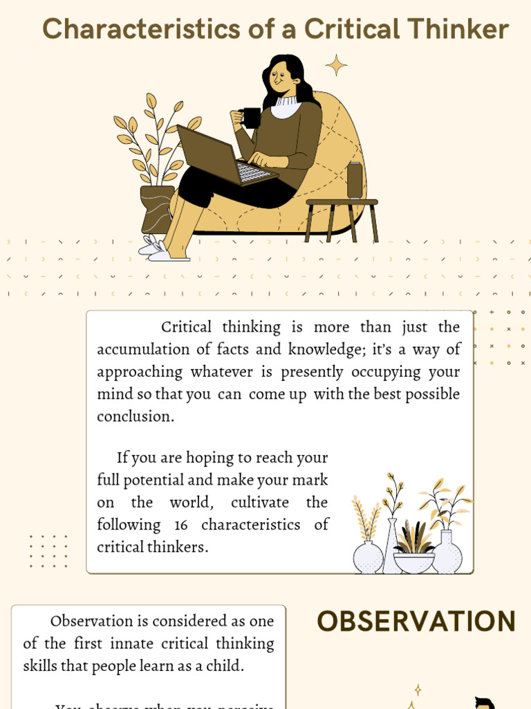 16 Traits of Effective Critical Thinkers | PDF | Critical Thinking ...