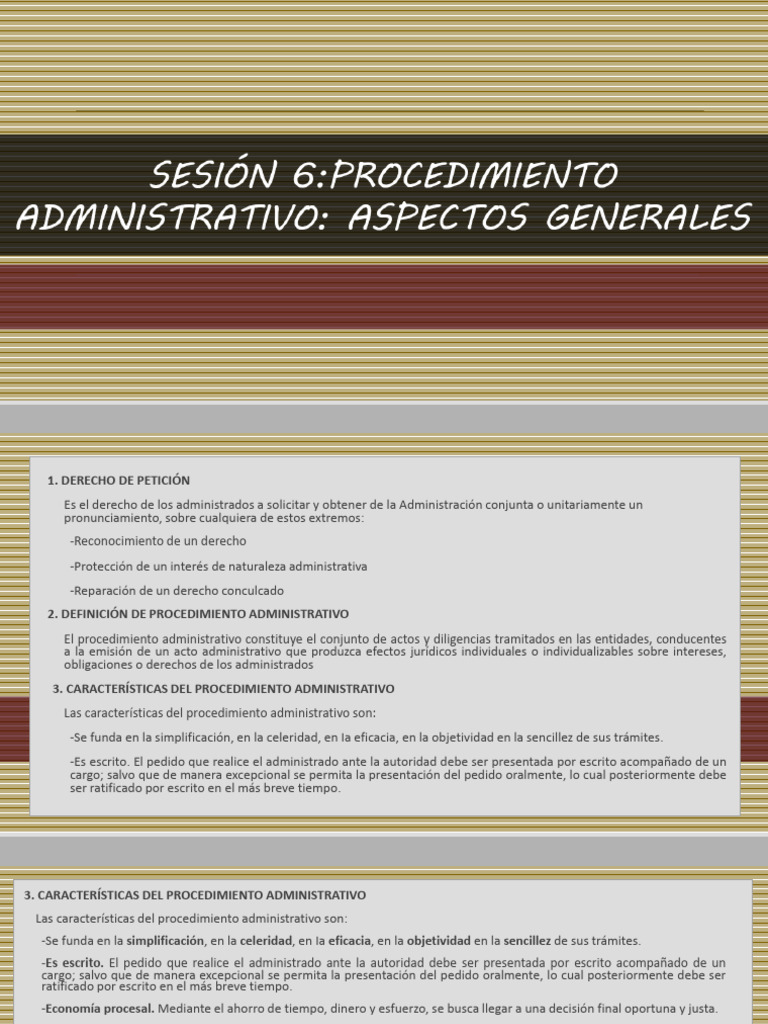 Aspectos Clave del Procedimiento Administrativo | PDF | Justicia ...