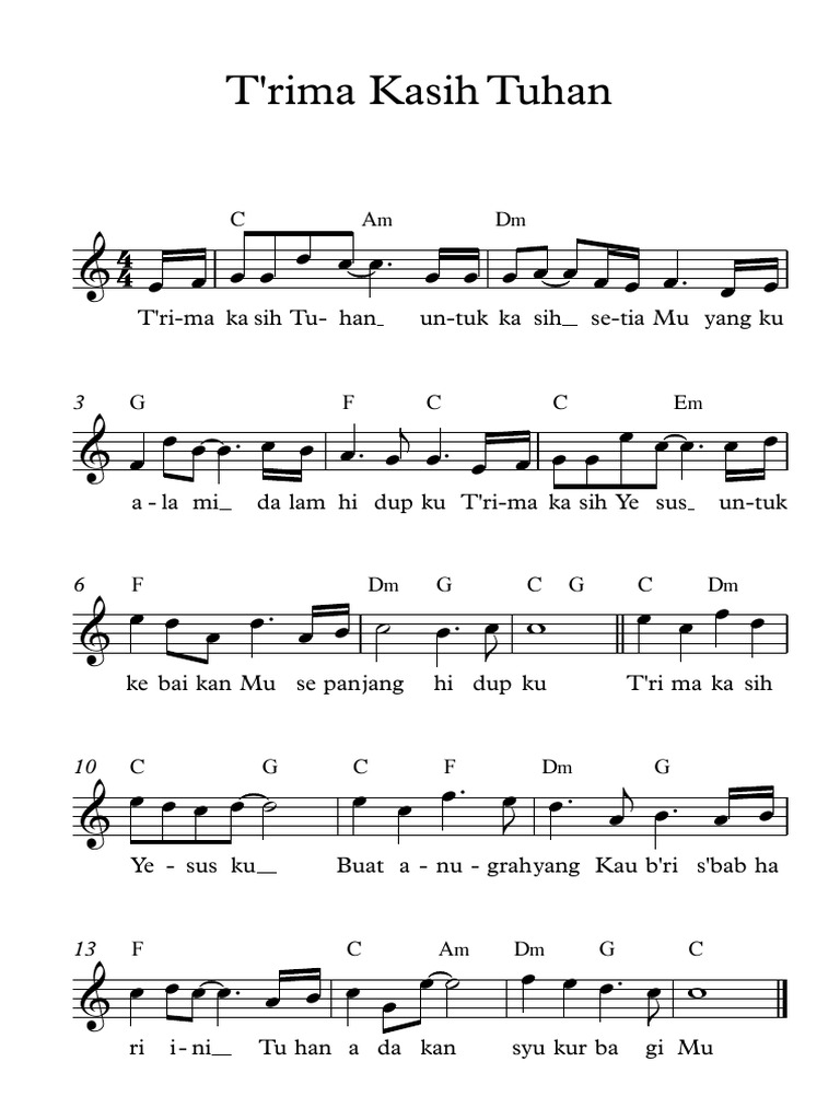 Trima Kasih Tuhan | PDF