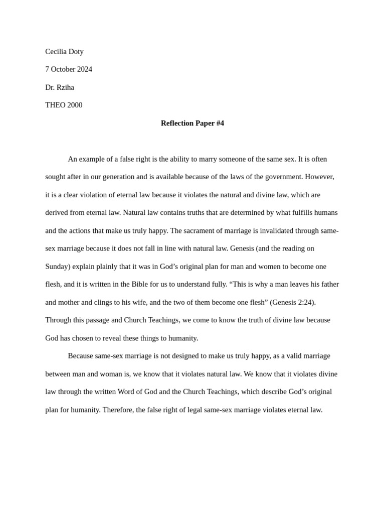 Reflection Paper #4 | PDF