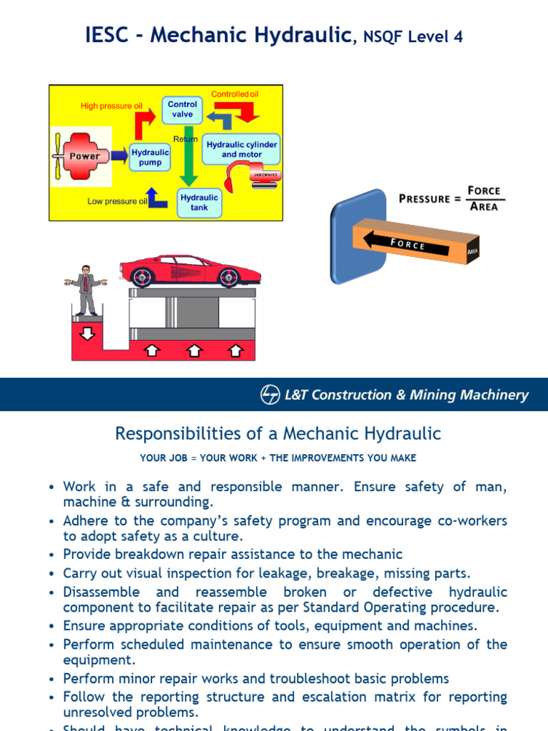 Hydraulic Mechanic Safety & Maintenance Guide | PDF | Pump | Valve