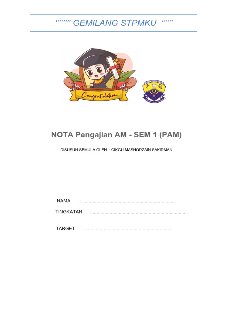Nota Buku Pengajian Am Sem 1 2025 Terkini | PDF
